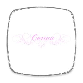 Corina - Square fridge magnet - white - Front