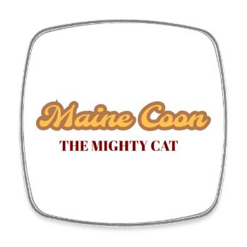 Maine Coon - Die mächtige Katze - Viereckiger Kühlschrankmagnet - Weiß - Vorne