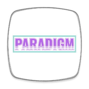 Paradigm Shift – Neues Denken - Viereckiger Kühlschrankmagnet - Weiß - Vorne