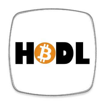 Bitcoin Revolution – Hold the Future - Viereckiger Kühlschrankmagnet - Weiß - Vorne