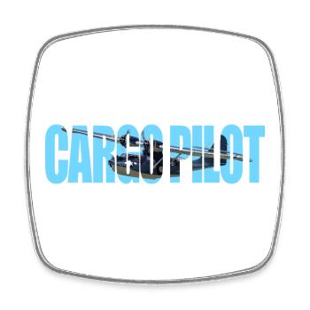 Cargo pilot PBY Catalina - Viereckiger Kühlschrankmagnet - Weiß - Vorne