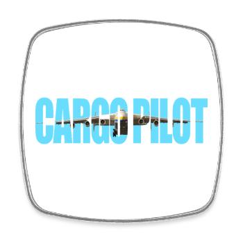 Cargo pilot An-225 - Square fridge magnet - white - Front