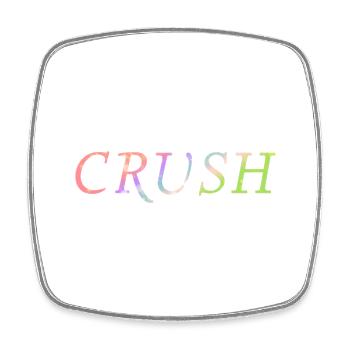 crush bunt - Viereckiger Kühlschrankmagnet - Weiß - Vorne