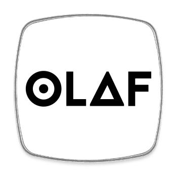First name Olaf - Square fridge magnet - white - Front