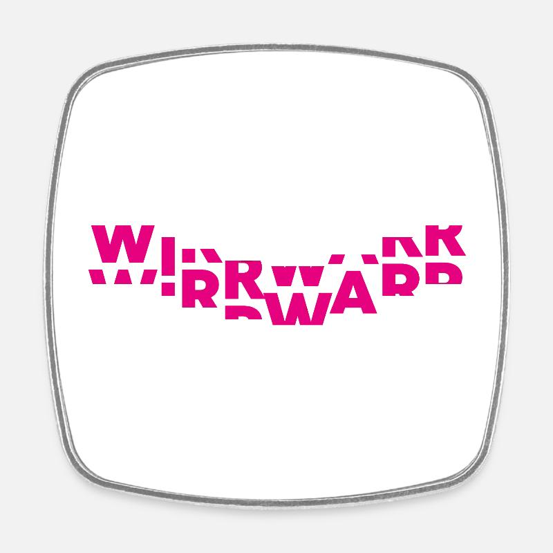 wirrwarr - Viereckiger Kühlschrankmagnet - Weiß