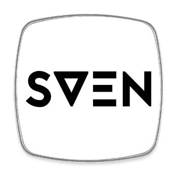 First name Sven - Square fridge magnet - white - Front