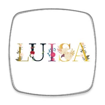 Luisa - Viereckiger Kühlschrankmagnet - Weiß - Vorne