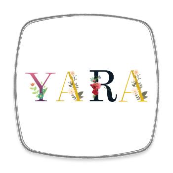 Yara - Magnet carré - blanc - Devant
