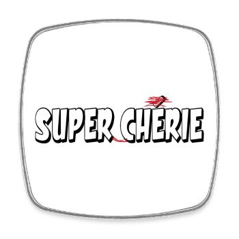 SUPER-LIEBLING - Viereckiger Kühlschrankmagnet - Weiß - Vorne