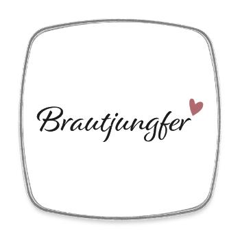 Brautjungfer - Viereckiger Kühlschrankmagnet - Weiß - Vorne