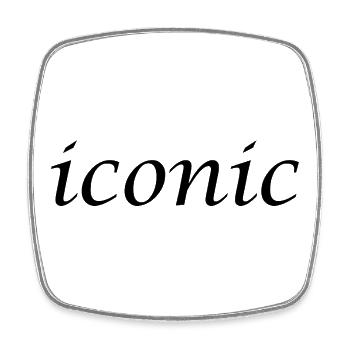 ICONIC - Square fridge magnet - white - Front