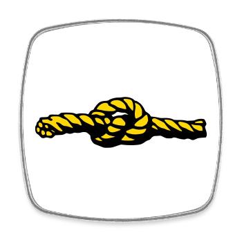 Node - Square fridge magnet - white - Front
