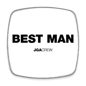 Bachelor party: Best man (bachelor party) - Square fridge magnet - white - Front