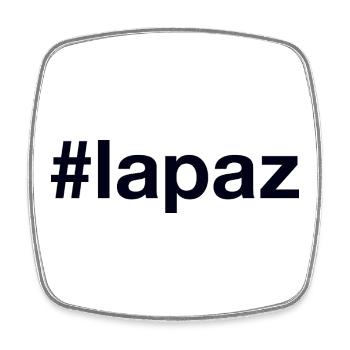 LA PAZ Hashtag Bolivie Bolivien - Magnet carré - blanc - Devant