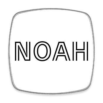 Noah - Square fridge magnet - white - Front