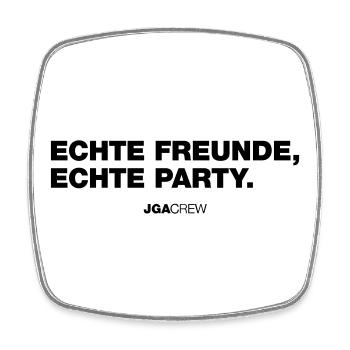 Echte Freunde (JGA - Jungesellenabschied) - Viereckiger Kühlschrankmagnet - Weiß - Vorne