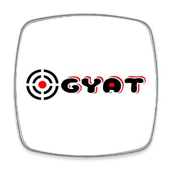 Gyat - Magnet carré - blanc - Devant