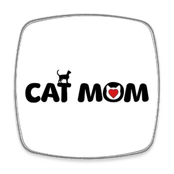 Katzen Mama Mietz Kater Katze Haustier Katzenliebe - Viereckiger Kühlschrankmagnet - Weiß - Vorne