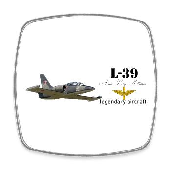 L-39 Albatros - Viereckiger Kühlschrankmagnet - Weiß - Vorne