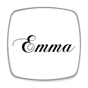 Emma - Square fridge magnet - white - Front