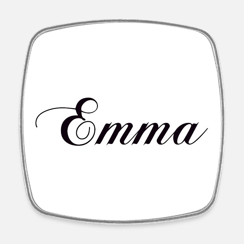 Emma - Magnet carré - blanc