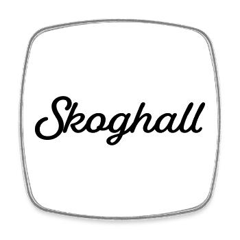 Skoghall ink - Square fridge magnet - white - Front