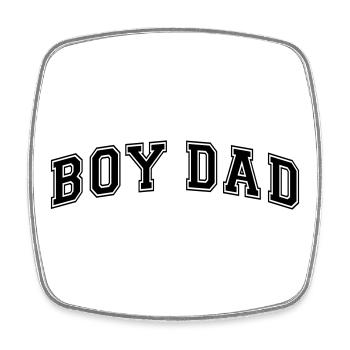 Boy Dad Father of a Son Dad Father's Day - Square fridge magnet - white - Front