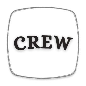 crew - Square fridge magnet - white - Front