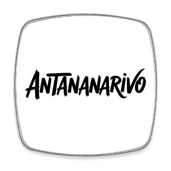 Antananarivo - Viereckiger Kühlschrankmagnet - Weiß - Vorne