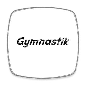 gymnastics - Square fridge magnet - white - Front