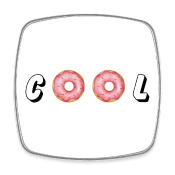 Delicious donuts with colorful sprinkles - Square fridge magnet - white - Front