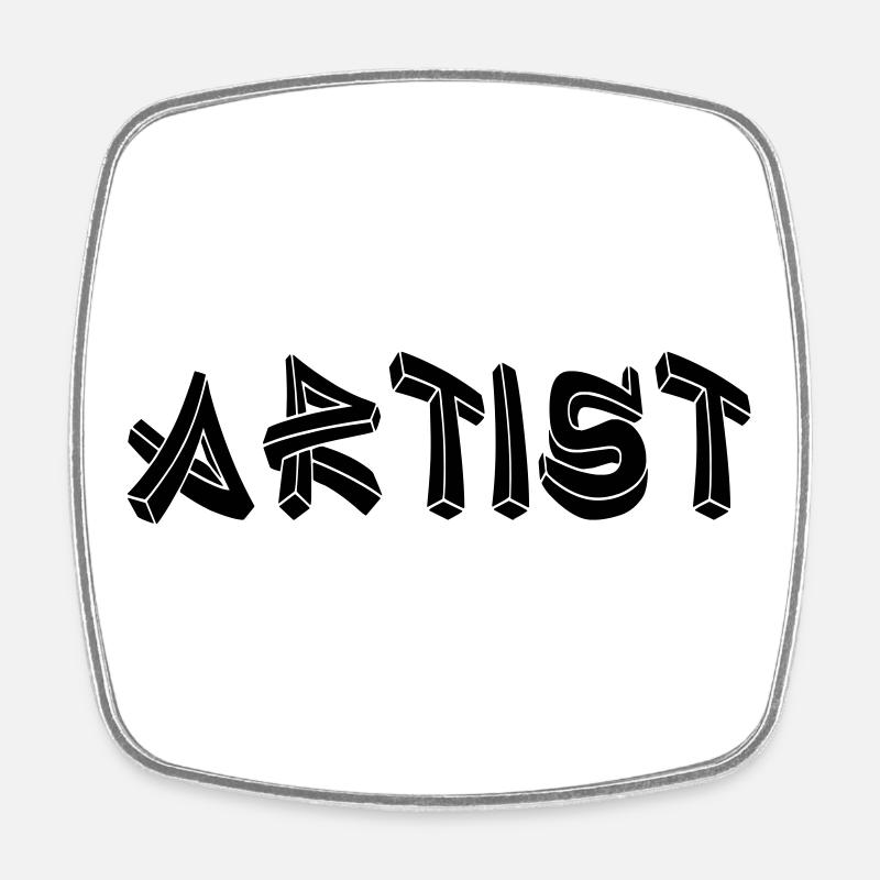 Artiste - Magnet carré - blanc