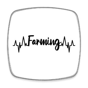 Landwirt EKG - Viereckiger Kühlschrankmagnet - Weiß - Vorne