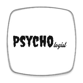 Psycho Loge – Funny Psychologist Shirt - Square fridge magnet - white - Front