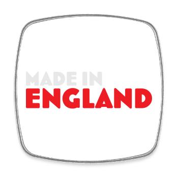 Made in England Emblem T-Shirt - Viereckiger Kühlschrankmagnet - Weiß - Vorne