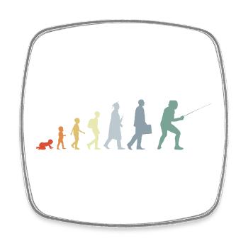 Fencer Evolution - Square fridge magnet - white - Front