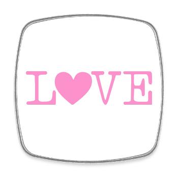 Love - Square fridge magnet - white - Front