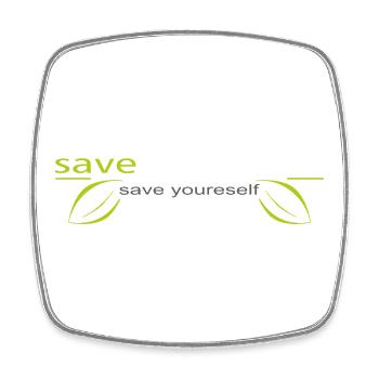 save_the_earth - Viereckiger Kühlschrankmagnet - Weiß - Vorne
