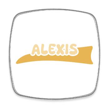 Gift for Alexis - Square fridge magnet - white - Front
