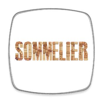 Sommelier - Viereckiger Kühlschrankmagnet - Weiß - Vorne
