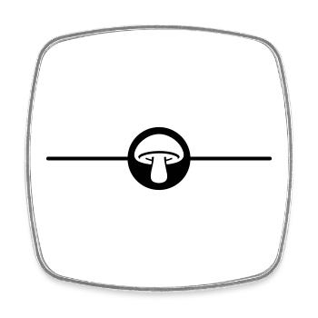 Pilz Fliegenpilz Symbol - Viereckiger Kühlschrankmagnet - Weiß - Vorne