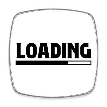Loading - Square fridge magnet - white - Front