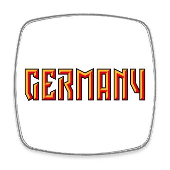 Germany Schriftzug (Relief / 3D / 3C) - Viereckiger Kühlschrankmagnet - Weiß - Vorne