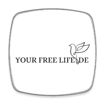 Découvrez la liberté avec les produits Free Life - Magnet carré - blanc - Devant