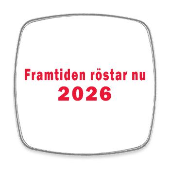 The future votes now Elections 2026 - Square fridge magnet - white - Front