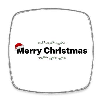 Merry Christmas – Festive Design - Square fridge magnet - white - Front