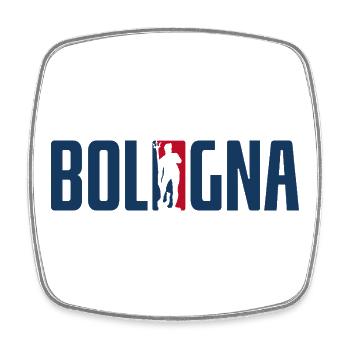 Nettuno Bologna - Viereckiger Kühlschrankmagnet - Weiß - Vorne