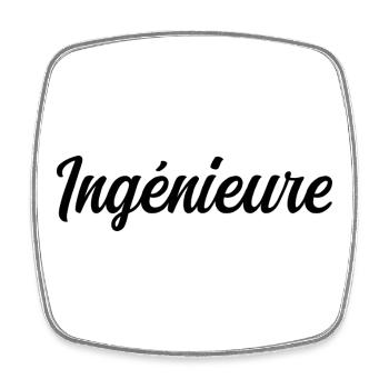 Technischer Konstrukteur Ingenieur Wissenschaftliches Projekt - Viereckiger Kühlschrankmagnet - Weiß - Vorne