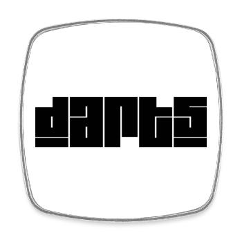 Dart,Darts - Viereckiger Kühlschrankmagnet - Weiß - Vorne