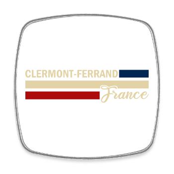 France - Clermont-Ferrand - France - Drapeau - Magnet carré - blanc - Devant